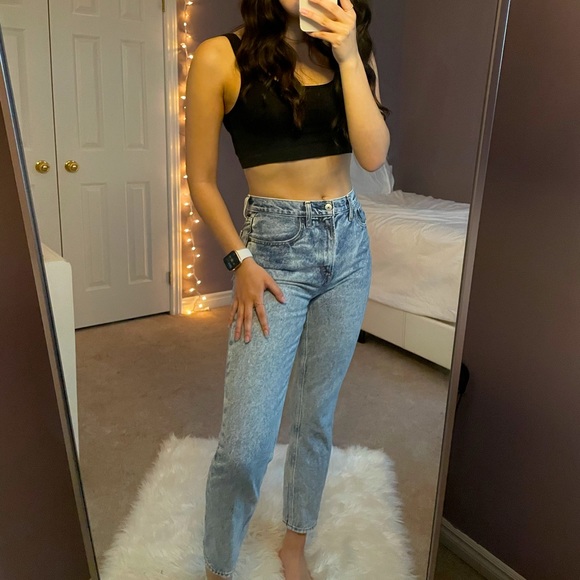 Abercrombie & Fitch Denim - Light Wash Mom Jeans
